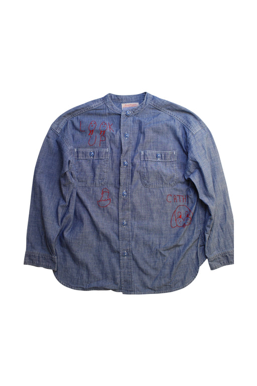 A Blue Long Sleeve Shirts from Denim Dungaree in size 10Y for neutral. (Front View)