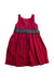 A Red Sleeveless Dresses from Polo Ralph Lauren in size 4T for girl. (Back View)