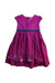 A Purple Short Sleeve Dresses from Jojo Maman Bébé in size 3T for girl. (Front View)