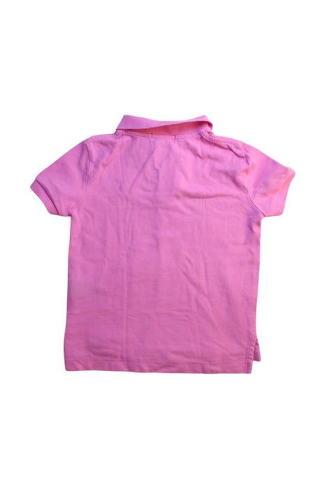 A Pink Short Sleeve Polos from Polo Ralph Lauren in size 3T for girl. (Back View)