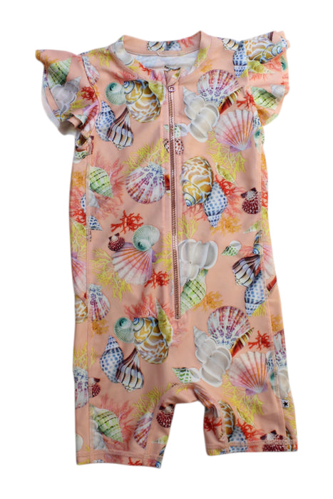 A Multicolour Short Sleeve Rompers from Molo in size 4T for girl. (Front View)