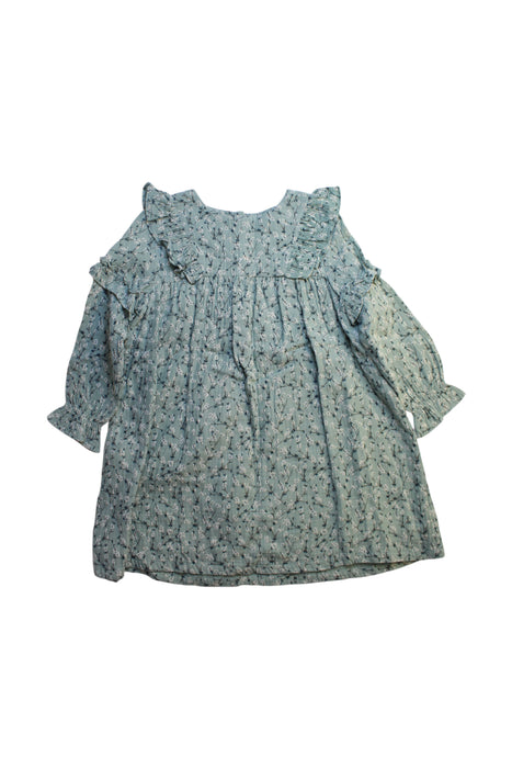 A Blue Long Sleeve Dresses from Nanos in size 5T for girl. (Front View)