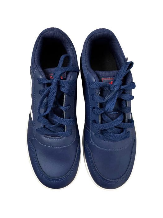 A Navy Sneakers from Adidas in size 7Y for boy. (Back View)