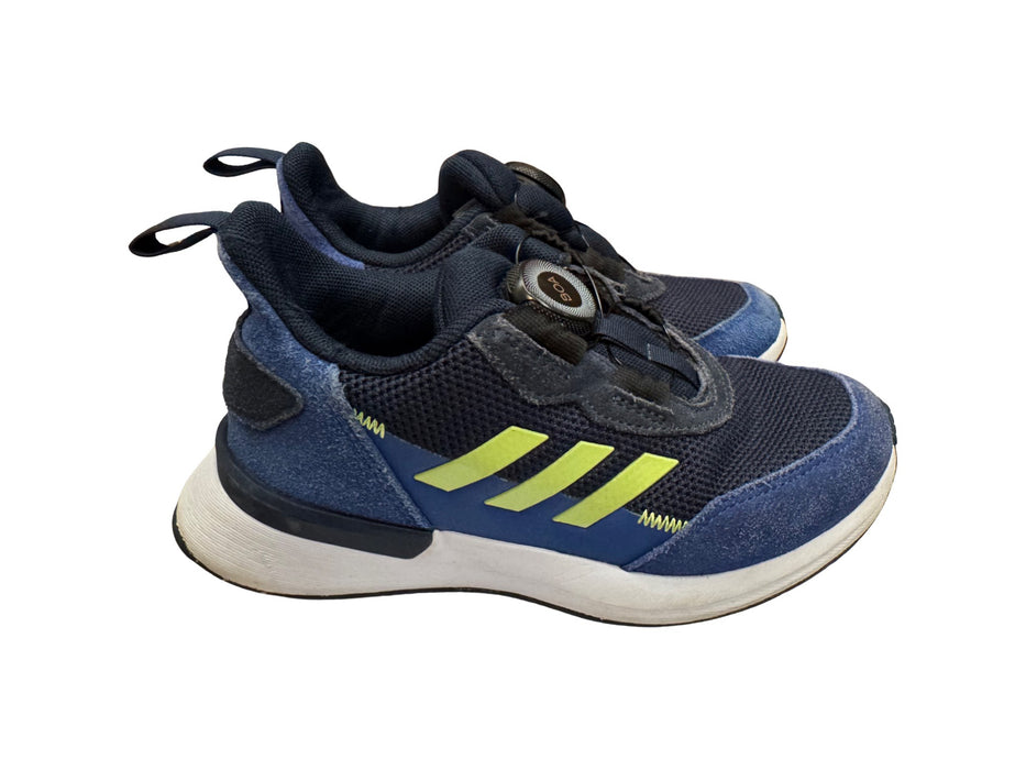 A Blue Sneakers from Adidas in size 6T for neutral. (Back View)