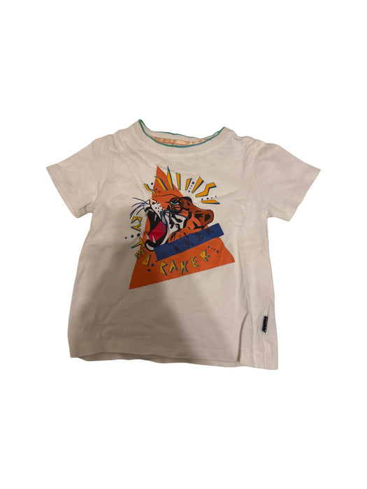A White Short Sleeve T Shirts from Baker by Ted Baker in size 2T for boy. (Front View)