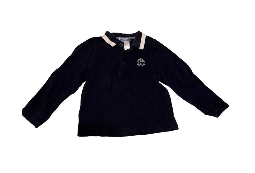 A Navy Long Sleeve Shirts from Jacadi in size 3T for boy. (Front View)