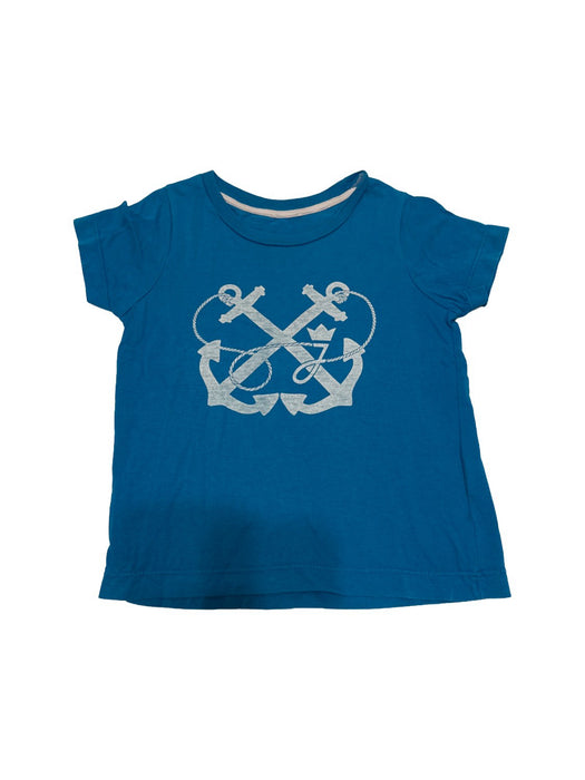 A Blue Short Sleeve T Shirts from Jacadi in size 3T for boy. (Front View)