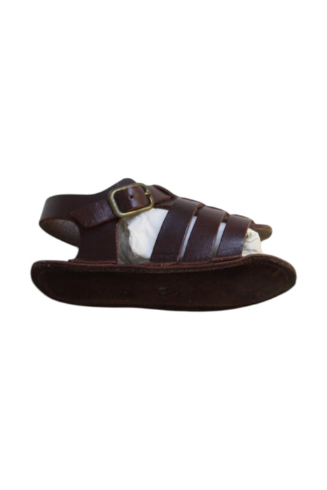 A Brown Sandals from Bonpoint in size 3-6M for girl. (Front View)