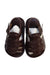 A Brown Sandals from Bonpoint in size 3-6M for girl. (Back View)