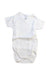 A White Short Sleeve Bodysuits from Petit Bateau in size 3-6M for neutral. (Front View)