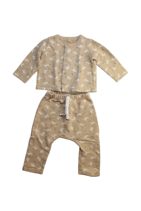 A Beige Pants Sets from Petit Bateau in size 6-12M for girl. (Front View)