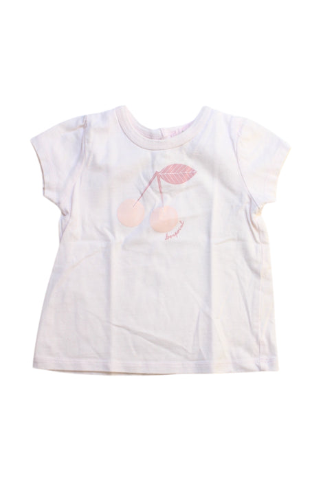 A White Short Sleeve T Shirts from Bonpoint in size 3-6M for girl. (Front View)