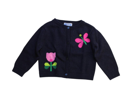 A Black Cardigans from Jacadi in size 6-12M for girl. (Front View)