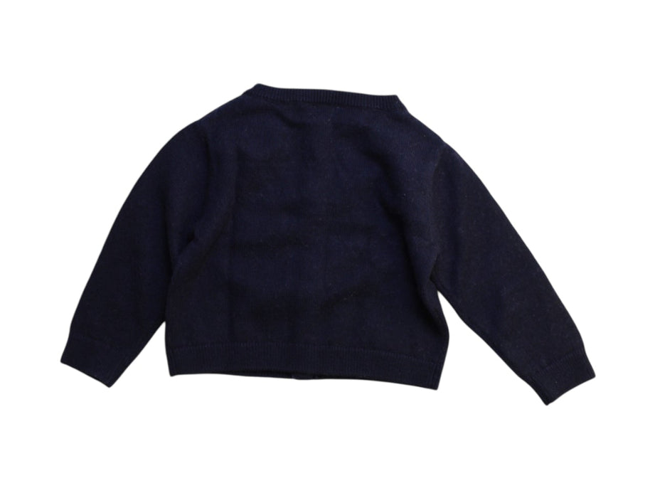 A Black Cardigans from Jacadi in size 6-12M for girl. (Back View)