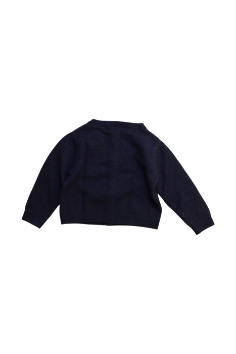 A Black Cardigans from Jacadi in size 6-12M for girl. (Back View)