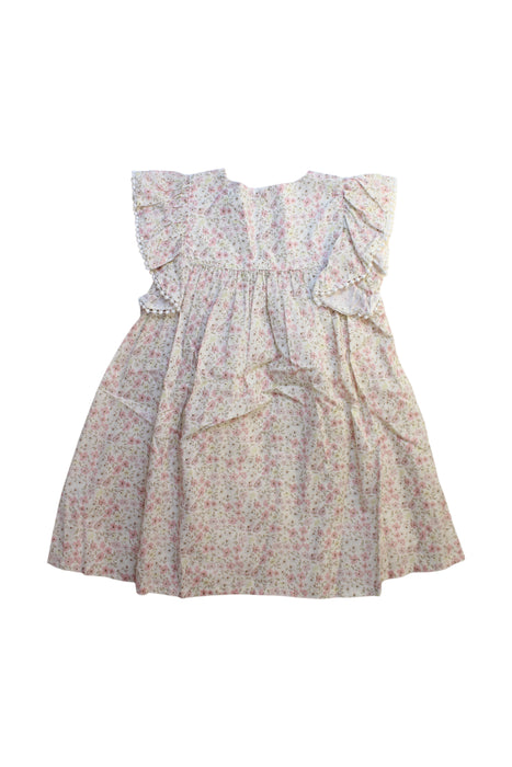 A Pink Sleeveless Dresses from Jamie Kay in size 4T for girl. (Back View)