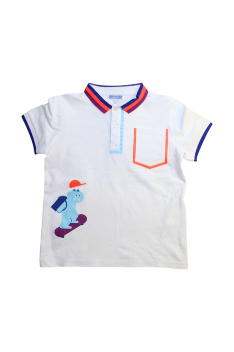 A White Short Sleeve Polos from Jacadi in size 8Y for boy. (Front View)