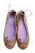 A Gold Flats from Crewcuts in size 12Y for girl. (Back View)