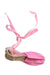 A Pink Espadrilles from Cousu Main in size 7Y for girl. (Front View)
