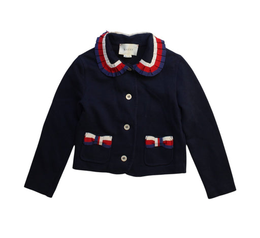 A Navy Blazers from Gucci in size 5T for girl. (Front View)