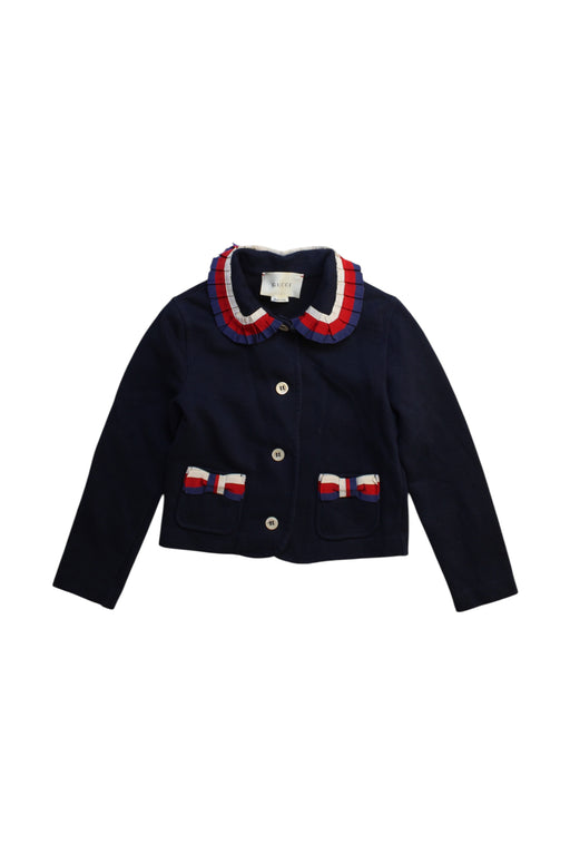 A Navy Blazers from Gucci in size 5T for girl. (Front View)
