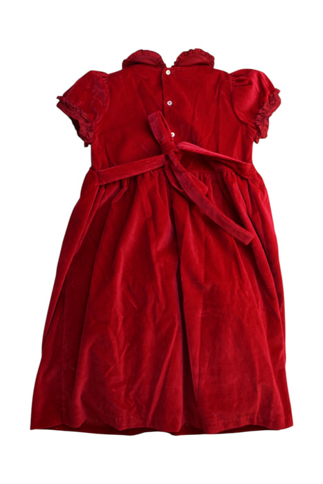 A Red Short Sleeve Dresses from Siola in size 8Y for girl. (Back View)