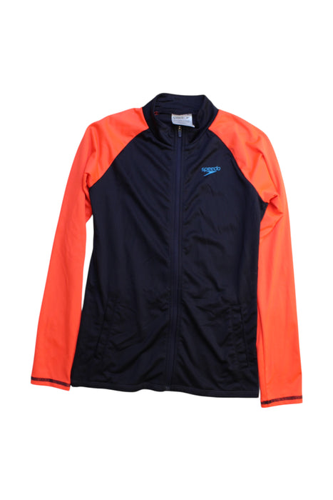 A Navy Active Tops from Speedo in size 12Y for boy. (Front View)