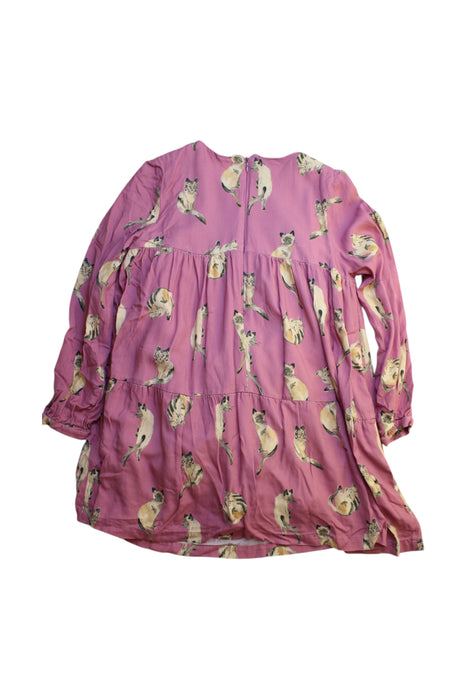A Pink Long Sleeve Dresses from Nanos in size 10Y for girl. (Back View)