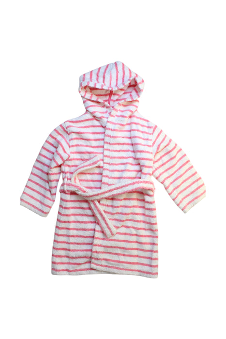 A Pink Bathrobes from Petit Bateau in size 4T for girl. (Front View)