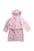A Pink Bathrobes from Petit Bateau in size 4T for girl. (Front View)