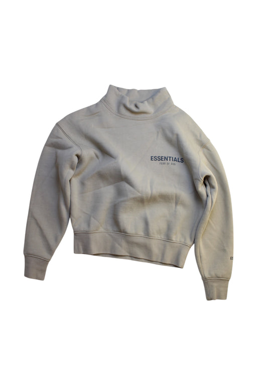 A Beige Crewneck Sweatshirts from Fear of God Essentials in size 7Y for boy. (Front View)