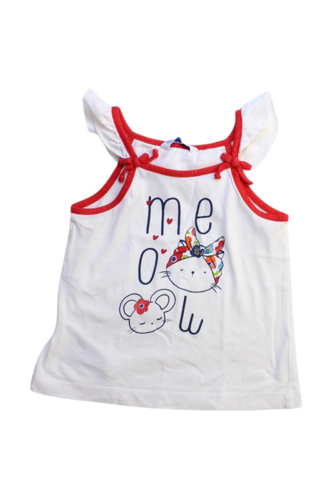 A Red Sleeveless Tops from Mayoral in size 3T for girl. (Front View)
