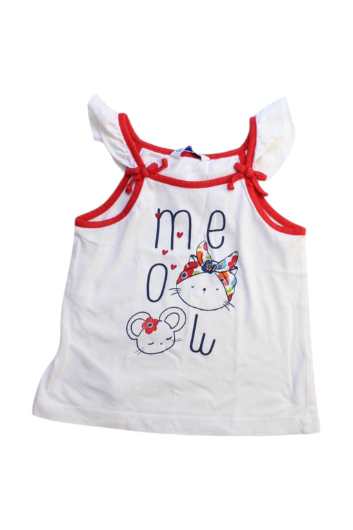 A Red Sleeveless Tops from Mayoral in size 3T for girl. (Front View)