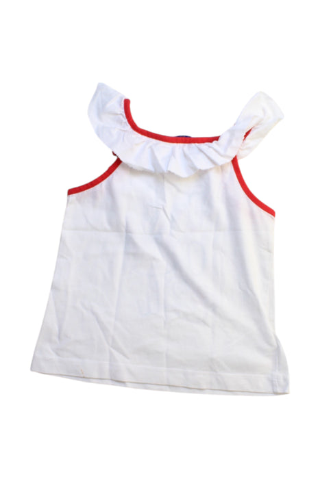A Red Sleeveless Tops from Mayoral in size 3T for girl. (Back View)