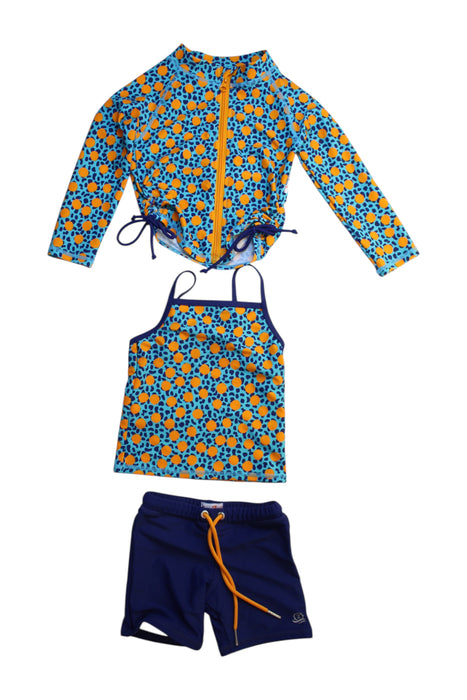 A Multicolour Swim Sets from SwimZip in size 2T for girl. (Front View)