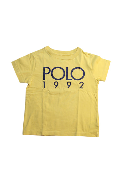 A Yellow Short Sleeve T Shirts from Polo Ralph Lauren in size 3T for boy. (Front View)