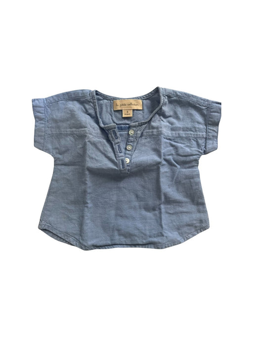 A Blue Short Sleeve Shirts from La Petite Collection in size 0-3M for neutral. (Front View)