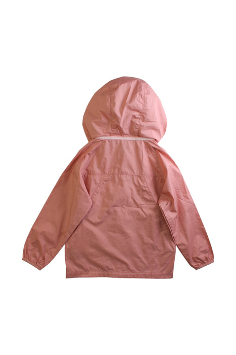 A Pink Rain Jackets from Patagonia in size 3T for girl. (Back View)