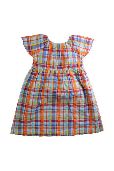A Multicolour Short Sleeve Dresses from Hot Biscuits Mikihouse in size 4T for girl. (Back View)