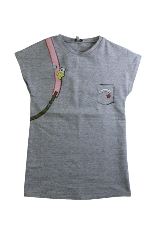 A Grey Short Sleeve Dresses from Little Marc Jacobs in size 4T for girl. (Front View)