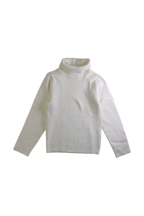 A White Long Sleeve Tops from La Compagnie des Petits in size 6T for girl. (Front View)