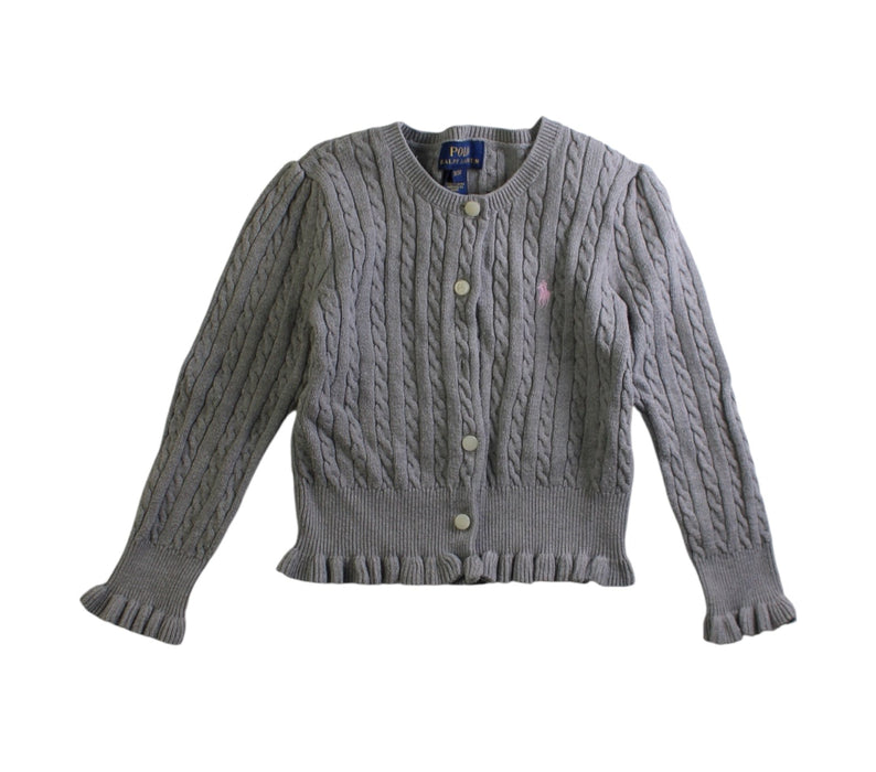 A Grey Cardigans from Polo Ralph Lauren in size 3T for girl. (Front View)