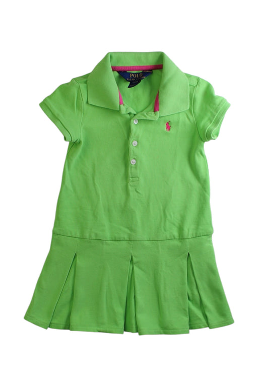 A Green Short Sleeve Dresses from Polo Ralph Lauren in size 3T for girl. (Front View)