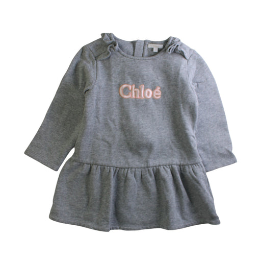 A Grey Long Sleeve Dresses from Chloe in size 3T for girl. (Front View)