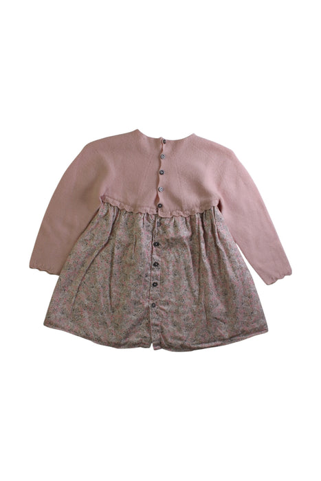 A Pink Long Sleeve Dresses from Wedoble in size 12-18M for girl. (Back View)