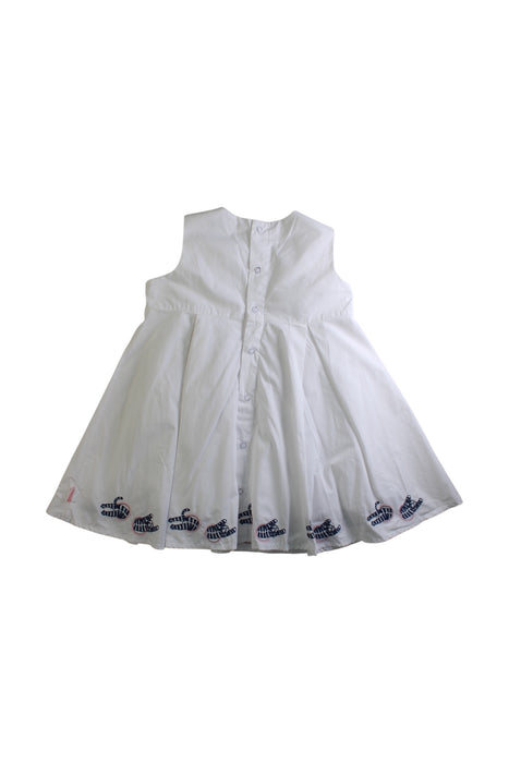 A White Sleeveless Dresses from Kenzo in size 3T for girl. (Back View)