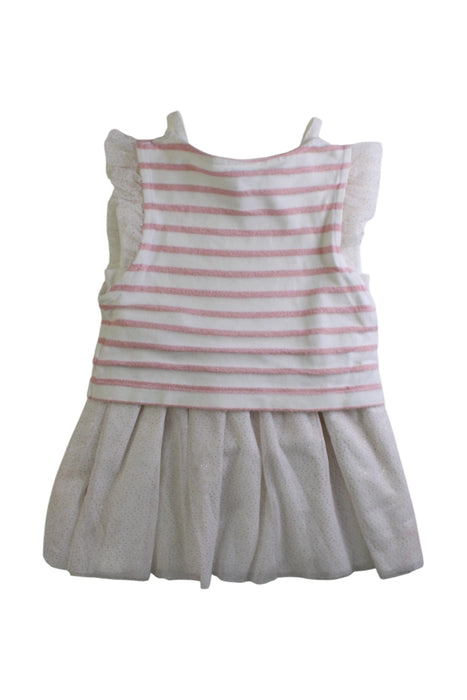 A Pink Sleeveless Dresses from Petit Bateau in size 3T for girl. (Back View)