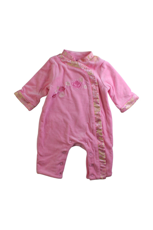 A Pink Long Sleeve Rompers from Mides in size 3T for girl. (Front View)