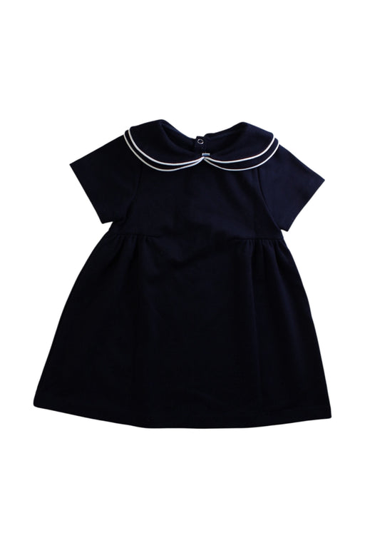 A Navy Short Sleeve Dresses from Jacadi in size 2T for girl. (Front View)