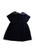 A Navy Short Sleeve Dresses from Jacadi in size 2T for girl. (Back View)